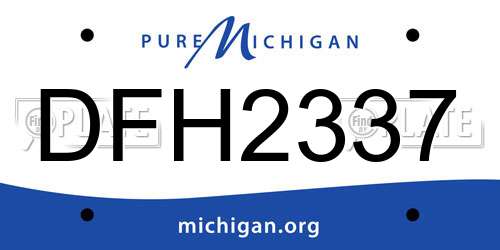DFH2337 Michigan License Plate