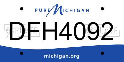 DFH4092 Michigan License Plate