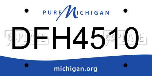 DFH4510 Michigan License Plate