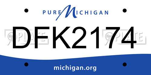 DFK2174 Michigan License Plate