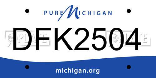 DFK2504 Michigan License Plate