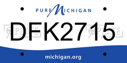 DFK2715 Michigan License Plate