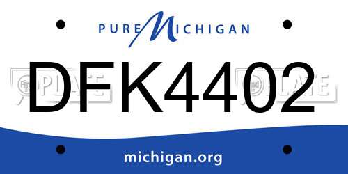 DFK4402 Michigan License Plate