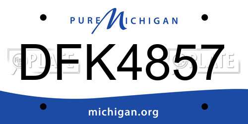 DFK4857 Michigan License Plate