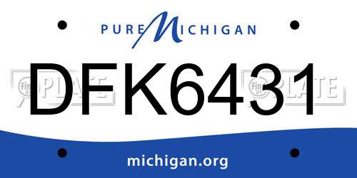 DFK6431 Michigan License Plate