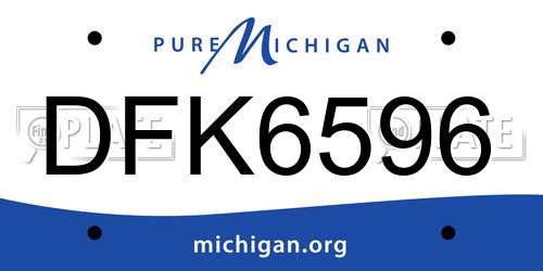 DFK6596 Michigan License Plate