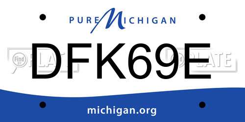 DFK69E Michigan License Plate