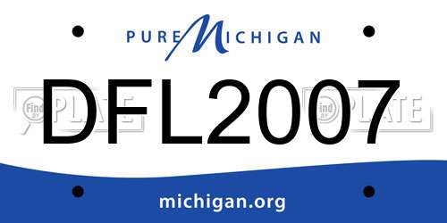 DFL2007 Michigan License Plate