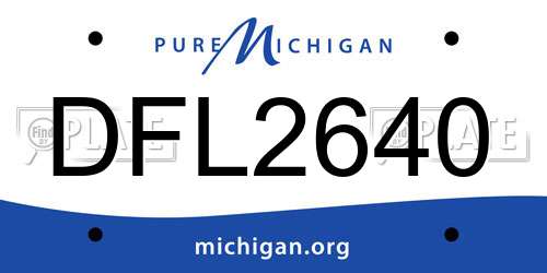DFL2640 Michigan License Plate