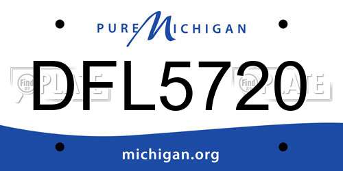 DFL5720 Michigan License Plate
