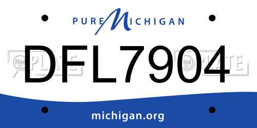 DFL7904 Michigan License Plate