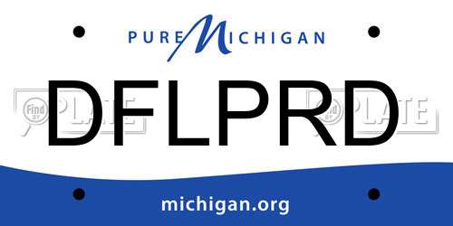 DFLPRD Michigan License Plate