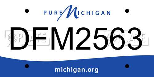DFM2563 Michigan License Plate