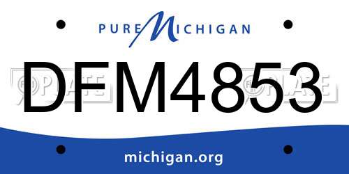 DFM4853 Michigan License Plate