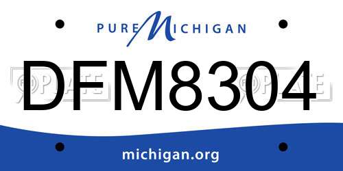 DFM8304 Michigan License Plate