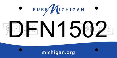 DFN1502 Michigan License Plate