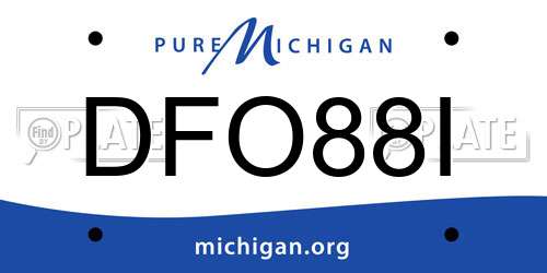 DFO88I Michigan License Plate