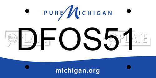 DFOS51 Michigan License Plate
