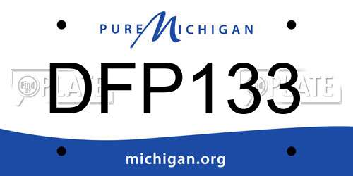 DFP133 Michigan License Plate