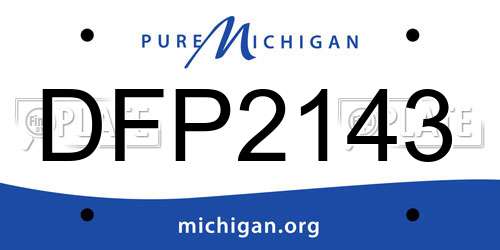 DFP2143 Michigan License Plate
