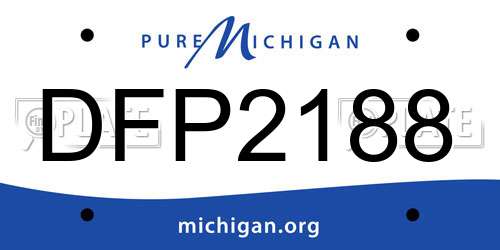 DFP2188 Michigan License Plate