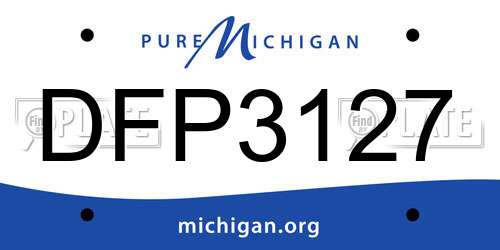 DFP3127 Michigan License Plate