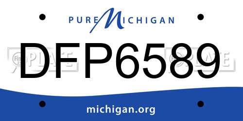 DFP6589 Michigan License Plate