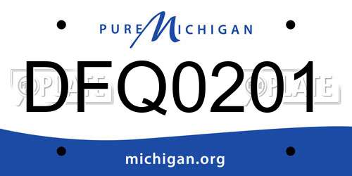 DFQ0201 Michigan License Plate
