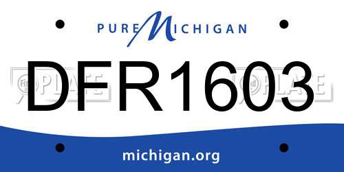 DFR1603 Michigan License Plate
