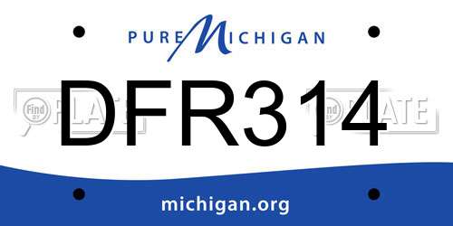 DFR314 Michigan License Plate
