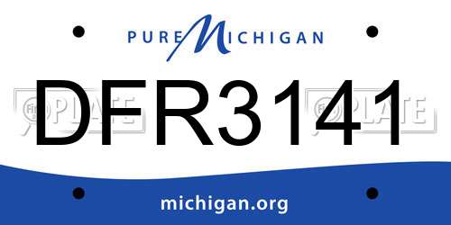 DFR3141 Michigan License Plate