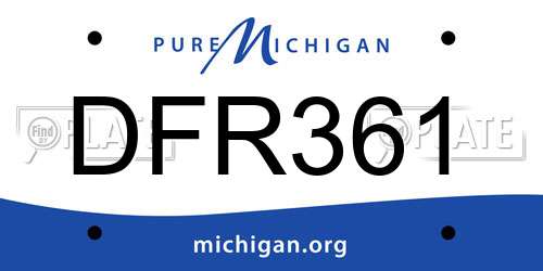 DFR361 Michigan License Plate