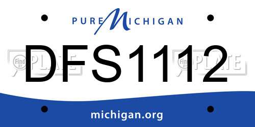 DFS1112 Michigan License Plate
