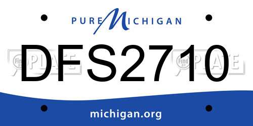 DFS2710 Michigan License Plate
