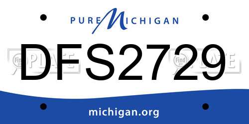 DFS2729 Michigan License Plate