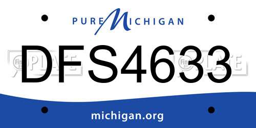 DFS4633 Michigan License Plate