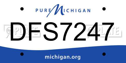 DFS7247 Michigan License Plate