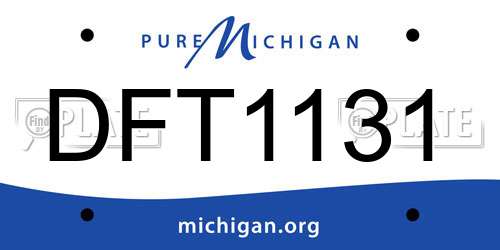DFT1131 Michigan License Plate