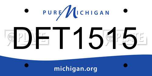 DFT1515 Michigan License Plate