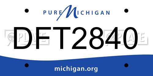 DFT2840 Michigan License Plate