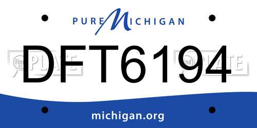DFT6194 Michigan License Plate