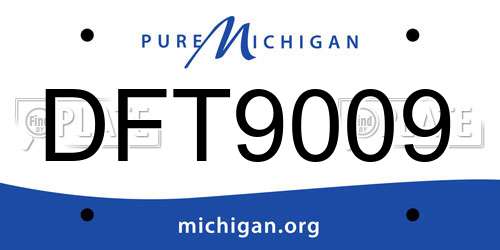 DFT9009 Michigan License Plate
