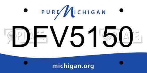 DFV5150 Michigan License Plate