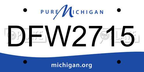 DFW2715 Michigan License Plate