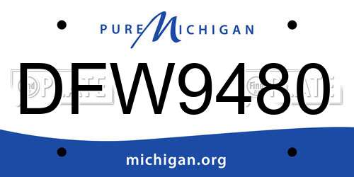 DFW9480 Michigan License Plate