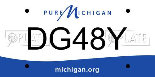 DG48Y Michigan License Plate