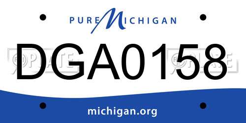 DGA0158 Michigan License Plate