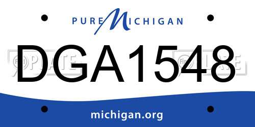 DGA1548 Michigan License Plate