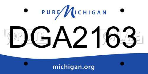 DGA2163 Michigan License Plate