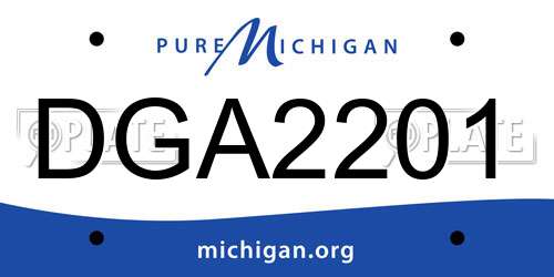DGA2201 Michigan License Plate